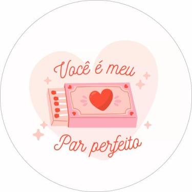 Imagem de Painel de Lona Redondo Par Perfeito Fósforos Namorados - Fabrika de Fe