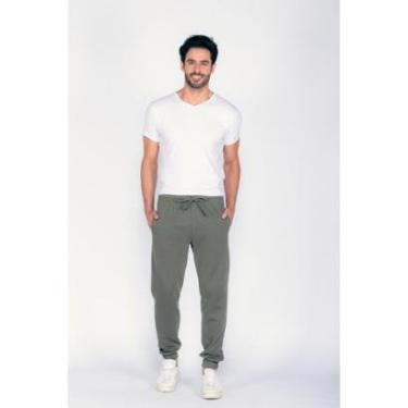 Imagem de Calça Masculina Moletom 7859 Verde-Masculino