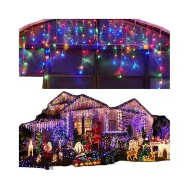 Imagem de Cortina De Luzes LED De Natal Para Exterior, Tipo Cascata, 220V, Decor