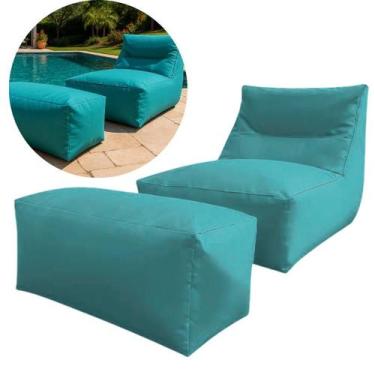 Imagem de Puff Capa Tecido Poltrona Sofá Decorativo Conforto Pé Sala - Revomax