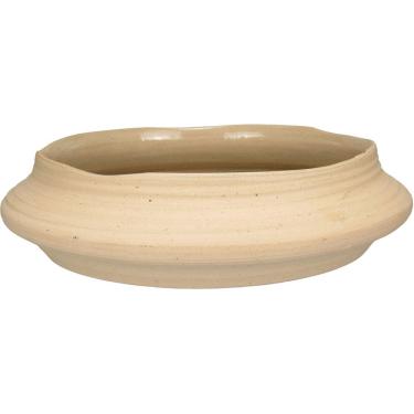 Imagem de CENTRO MESA REDONDO DECORATVO FRUTEIRA HOME&CO CERÂMICA 9x35x35cm BEGE