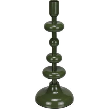 Imagem de CASTIÇAL DECORATIVO PORTA VELA HOME&CO METAL 26x10x10cm VERDE