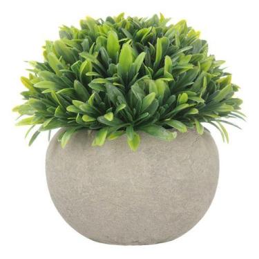 Imagem de Vaso Cimento Queimado Suculenta Artificial Decoração Mesa - PGB, Model