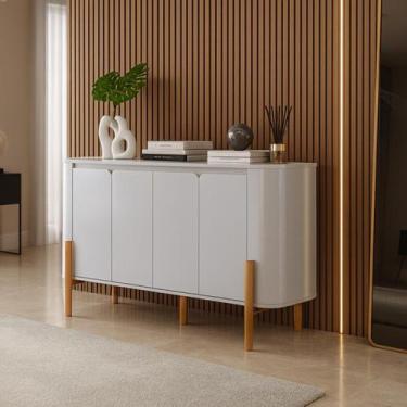 Imagem de Aparador Buffet Olívia Madeira Maciça Cantinho Do Café 160cm Hall De E