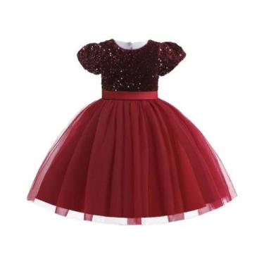 Imagem de Vestido De Festa Com Lantejoulas E Laço Para Meninas, Elegante, Para C