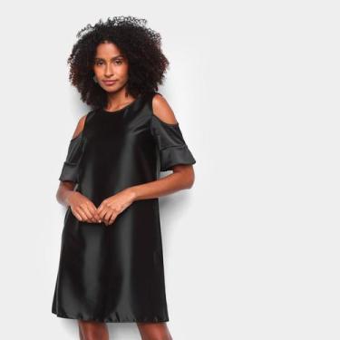 Imagem de Vestido Malwee Liso Open Shoulder, Preto, P