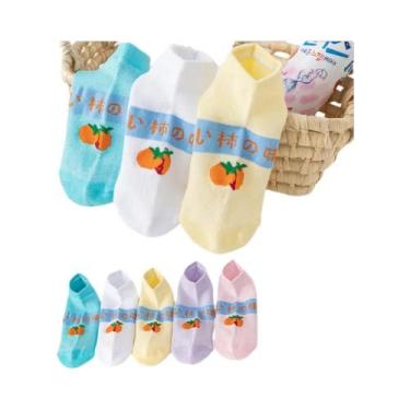 Imagem de Meias De Algodão Coloridas Para Mulheres, 10 Pares, Respiráveis, Em Ma