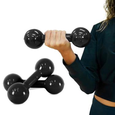 Imagem de Par Halter Peso Academia Musculação Emborrachado 5kg Consport