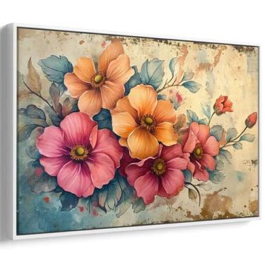 Imagem de Quadro decorativo Vintage - Flores em Jardim de Sonhos Antigos - Art C