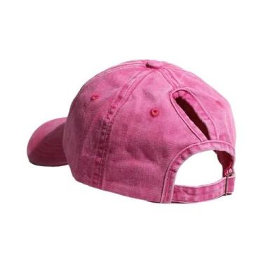 Imagem de Boné Feminino Vintage Lavado Com Aba Curta E Macia Para Rabo De Cavalo