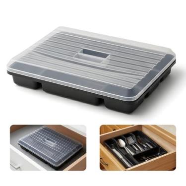 Imagem de Porta Talher Gaveta 5 Divisões Com Tampa - Micromax