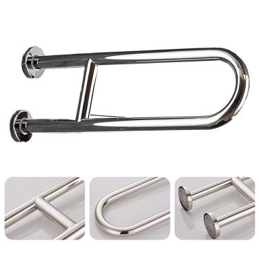 Imagem de Barra de Apoio em U 60cm Banheiro Box Seguranca Idosos Cadeirantes Gestantes Hospitais Casa de Repouso Lavabos