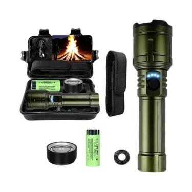 Imagem de Lanterna Tática Ultra Potente À Prova d'Água, Grau Militar, Com Igniçã