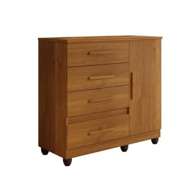 Imagem de Cômoda New Florença 1 Porta 4 Gavetas Em Mdp Benetil Móveis Cinamomo