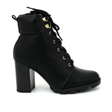 Imagem de Bota Feminino Beira Rio 9074.103 Coturno Salto Alto Grosso Tratorado C