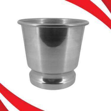 Imagem de Balde para concha colher sorvete alumínio 13x13x10 cm Caparr - Congrat