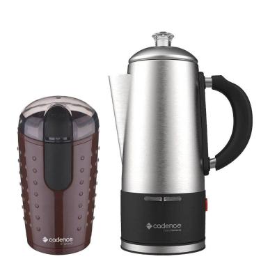 Imagem de Cafeteira e Moedor Cadence 1,5 Litros Gran Italiana Inox, 220 Volts