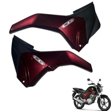 Imagem de Tampa Lateral Cg Titan 150 Modelo 2014 2015 Par Carenagem Lateral Lado