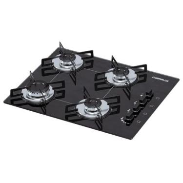 Imagem de Cooktop chamalux 4 bocas ultra chama preto trempe chapa