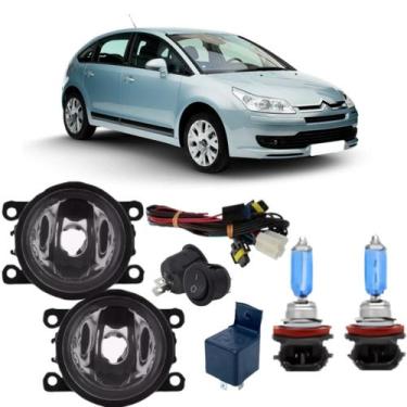 Imagem de Kit farol milha citroen c4 pallas 2007 a 2013 super branca - BIBAS