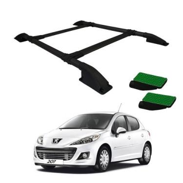 Imagem de Rack De Teto Peugeot 207 2002 2003 2004 2005 2006 2007 Preto - VF