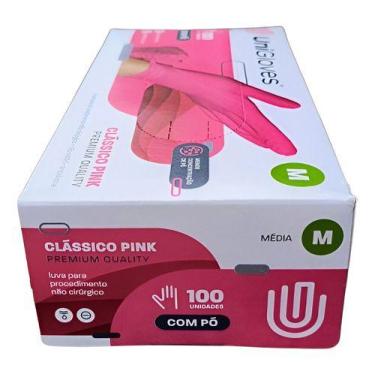 Imagem de Luva Procedimento Latex Pink Com Pó Unigloves 100un, Pink, M
