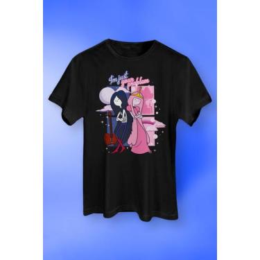 Imagem de Camiseta Hora de Aventura Jujuba e Marceline - Piticas, G2, Preto