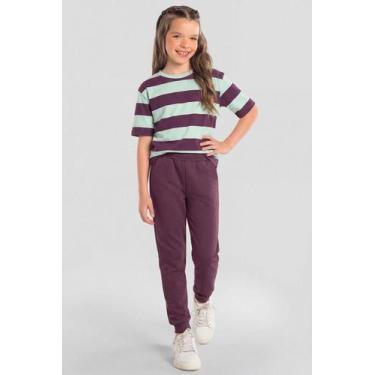 Imagem de Calça jogger infantil menino em moletom brandili, 4, Bordô