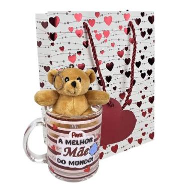 Imagem de Kit Dia Das Mães Caneca Urso Sacola Brilhante Lembrancinha Cor:MelhorM