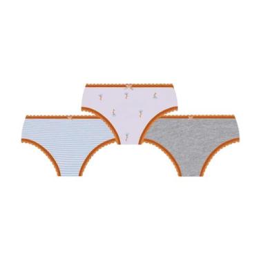 Imagem de Calcinha Lobinha Infantil Estampada 18100-089 C/3, Sortido, 1119, P