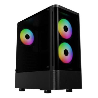 Imagem de Gabinete gamer mid tower 3 fans argb sem fonte talos e3 cg preto gamdi