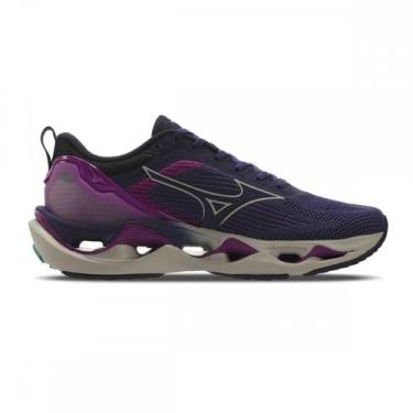 Imagem de Tenis Mizuno Wave Stratos 3 Feminino, Roxo, 35
