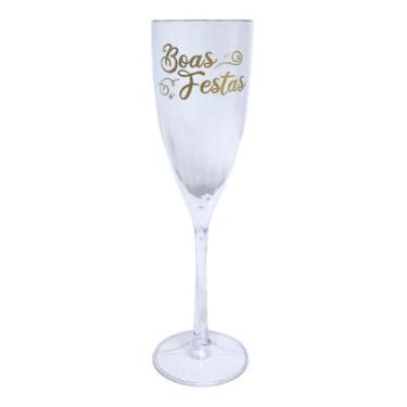 Imagem de Taça Acrílica Champanhe Vinho 180ml Especial Boas Festas - Lsc Toys, T