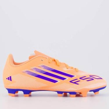 Imagem de Chuteira Adidas F50 Club FG/MG Campo Laranja Juvenil, 29