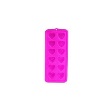 Imagem de Forma de Gelo com 12 Cavidades Corações de Silicone Colors 25 x 10 cm 