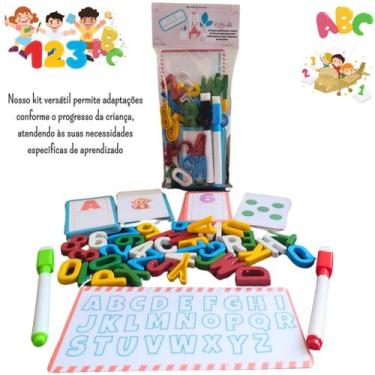 Imagem de Kit Alfabetização Divertida Letras Nº Móveis, Caneta E Cards - Ateliê 