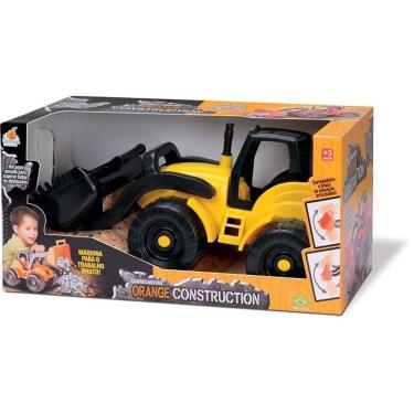 Imagem de Trator Carregadeira Construction com Pá Carregadeira Amarelo Orange Toys