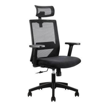 Imagem de Cadeira de Escritório Office Presidente NR17 Chicago Preto Rivatti