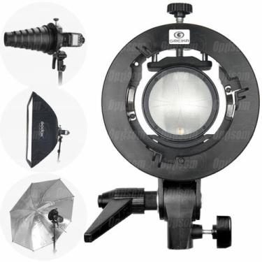 Imagem de Adaptador Suporte Bowens Greika Para Flash Godox V1 Ad200 Ad400 Ml60