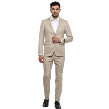 Imagem de Terno Masculino Slim Oxford Inovatore Creme Jordhan, Creme, 42