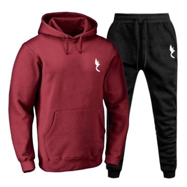 Imagem de Moletom Masculino Conjunto Canguru Capuz Confortável-Masculino