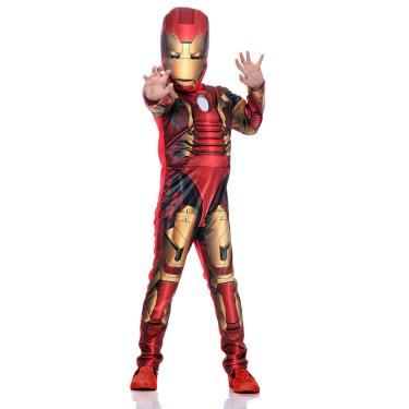 Imagem de Fantasia Homem de Ferro Infantil Premium Original com Máscara e Peitoral - Vingadores - Marvel P