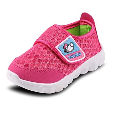 Imagem de Tênis de bebê para meninas, meninos, crianças, respirável, de malha, leve, atlético, para corrida, caminhada, sapatos casuais, rosa, 9.5 Toddler