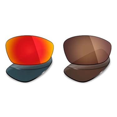 Imagem de 2 pares de lentes polarizadas de substituição para óculos de sol Oakley Straight Jacket 2007 da Mryok - Opções