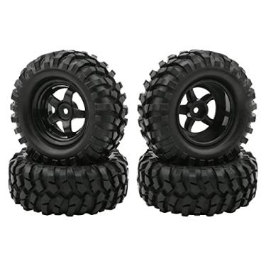Imagem de Pneus de borracha Buggy + aro de roda de 5 raios para RC HSP 1:10 off-road pacote com 4