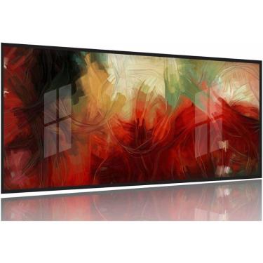 Imagem de Quadro Decorativo Abstrato 130x60 Moldura Preta 2x2