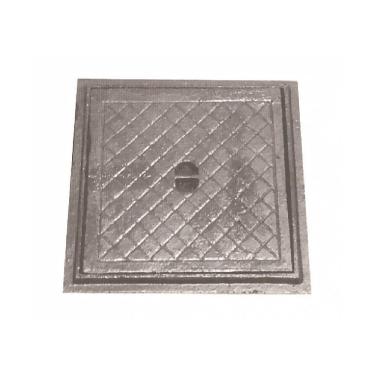 Imagem de Tampa Tampão Chão Articulado Ferro Fundido Inspeção 20x20cm