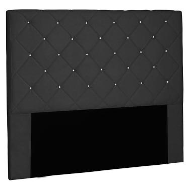 Imagem de Cabeceira Casal 1,40m Tânia Suede Preto