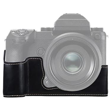 Imagem de HONGYAN capa da câmera 1/4 de polegada thread PU Couro Câmera da Câmara de Capa para Fujifilm GFX 50s acessórios para câmera