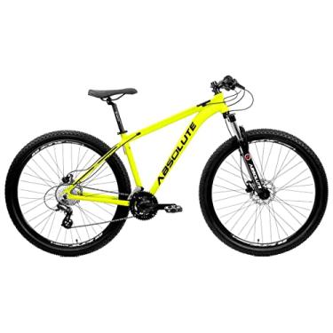 Imagem de Bicicleta Aro 29 Absolute Nero 4 27v Freio Hidraulico Trava,15,Amarelo Neon
